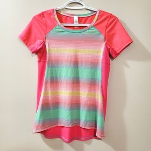 Ivivva girls lululemon top - Pink and multicolor striped - Size 14
